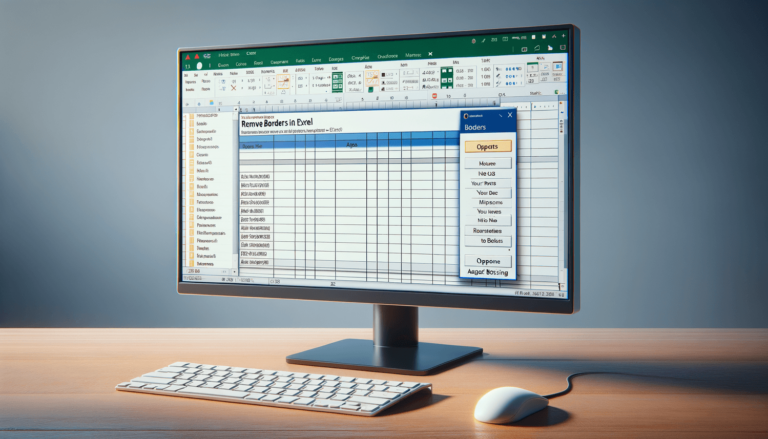 How to Remove Borders in Excel