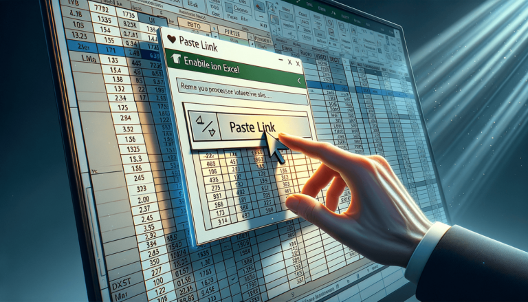 How to Enable Paste Link in Excel