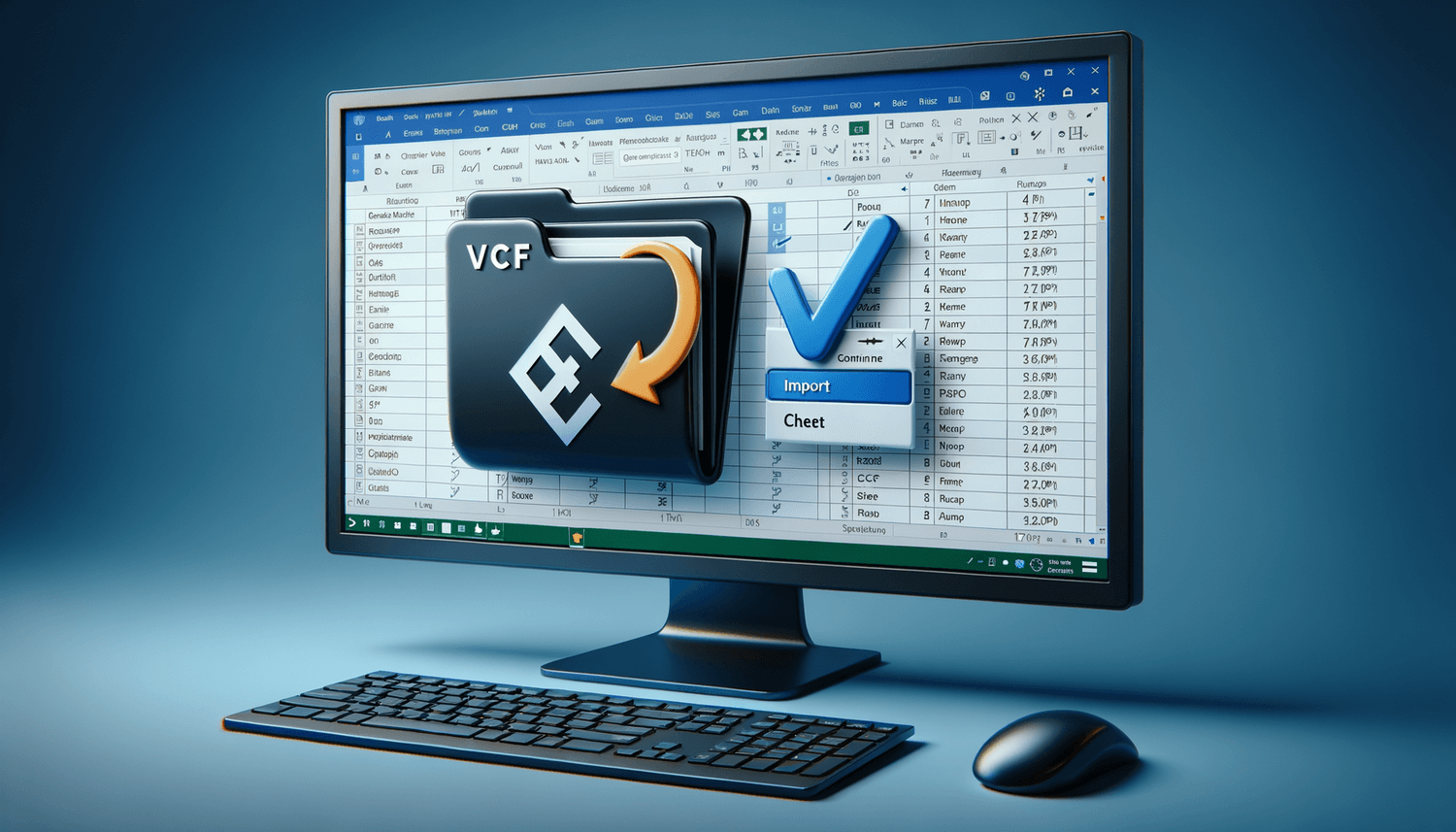 vcf file open in excel